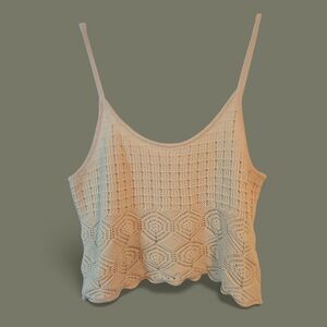 Reitmans Cream Crochet Crop Top